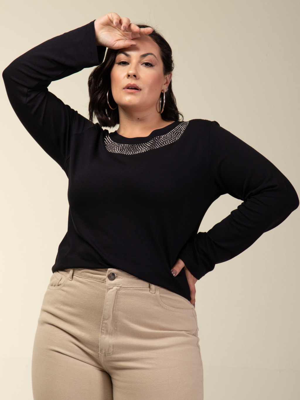 Blusa Moletinho Decote Glamour - Divina Garota