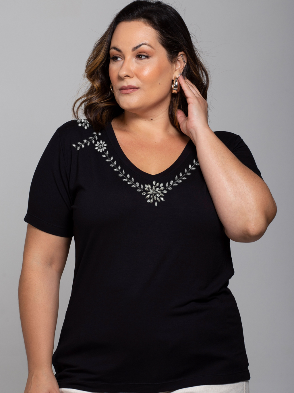 T-shirt Imperial Bordada - Divina Garota