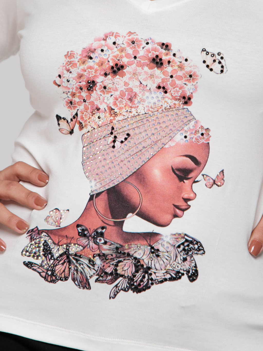 T-shirt Floral Hair - Divina Garota