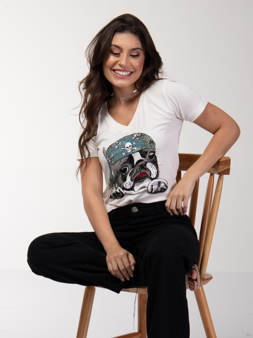 T-shirt Bandana Dog - Divina Garota