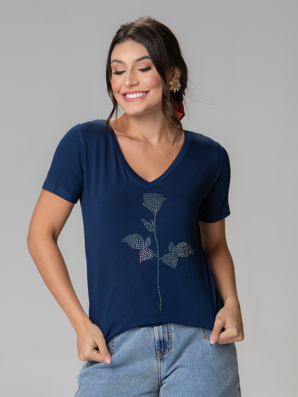 T-Shirt Rosa Strass - Divina Garota