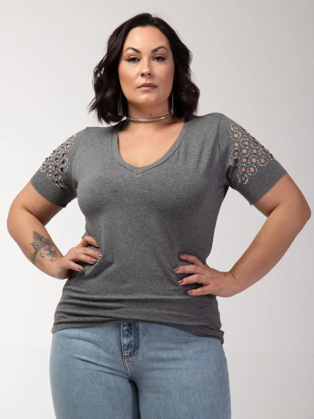 T-shirt Mosaico Strass - Divina Garota