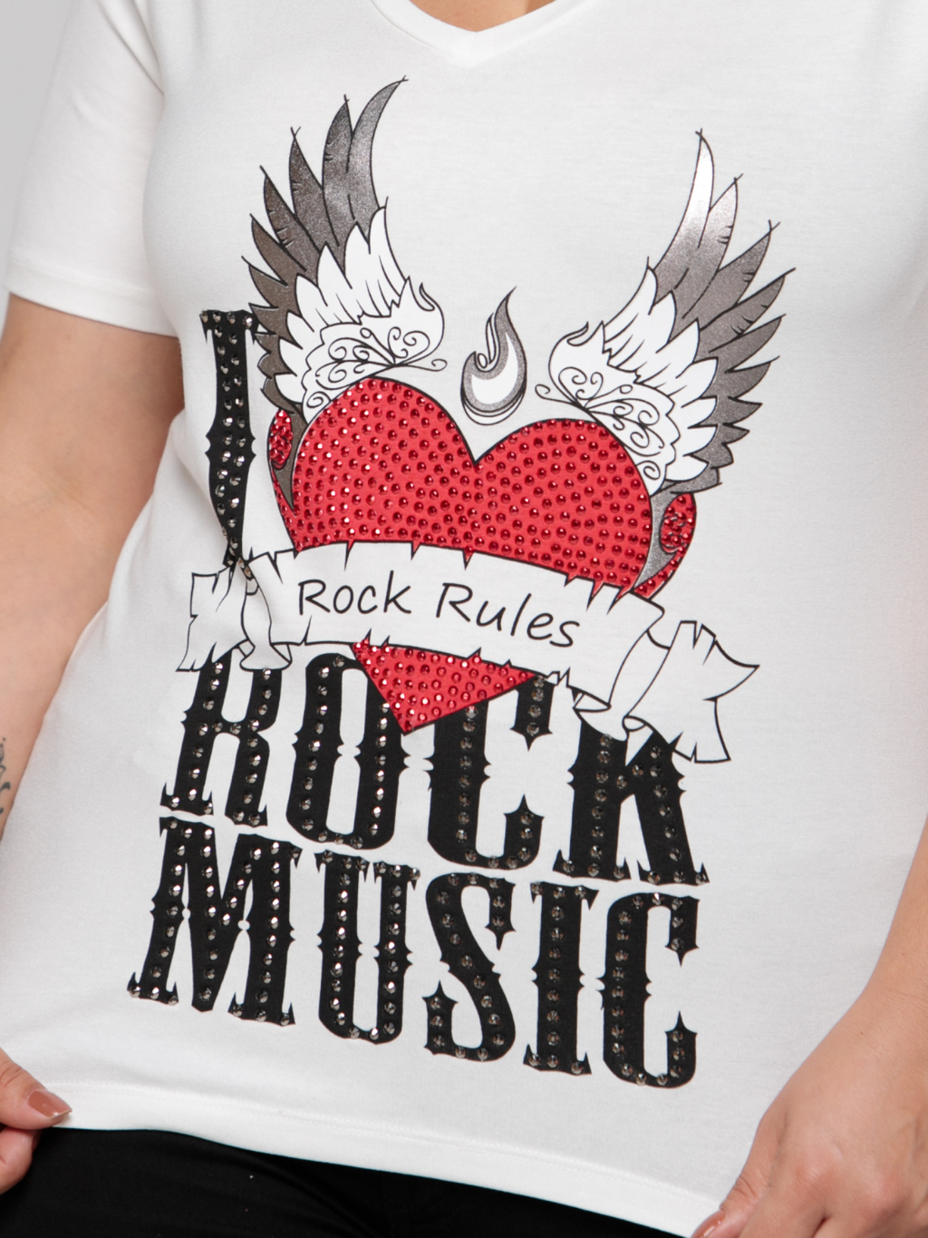 T-shirt Coração Rock