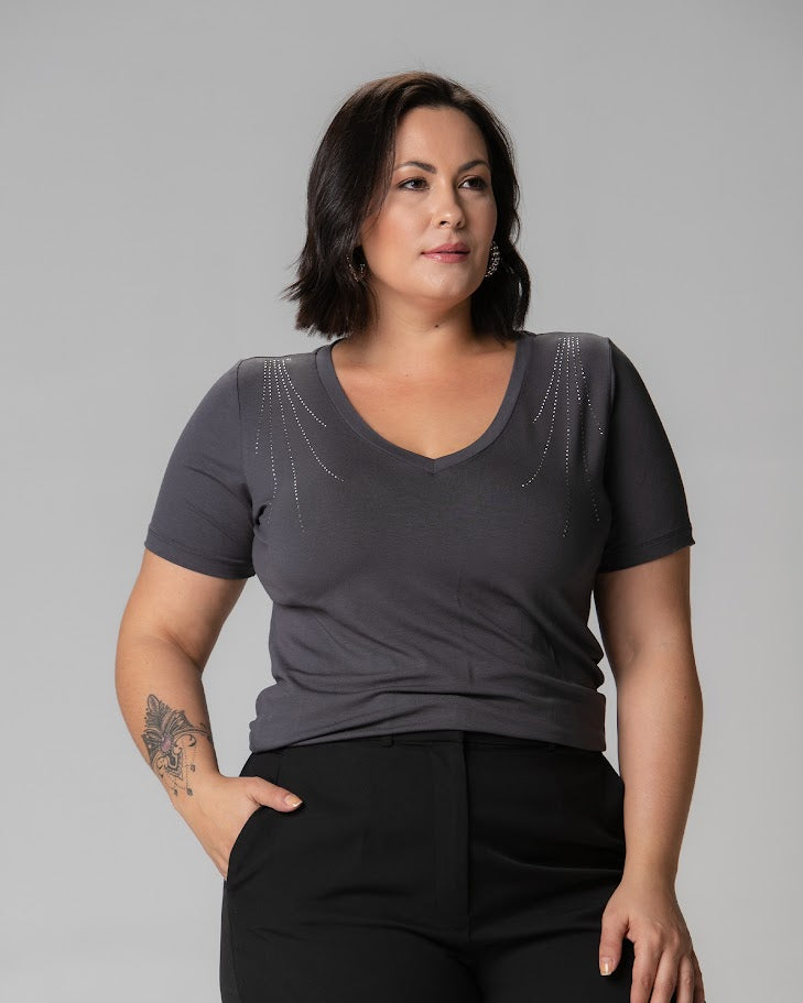 T-shirt Arabesco Strass - Divina Garota