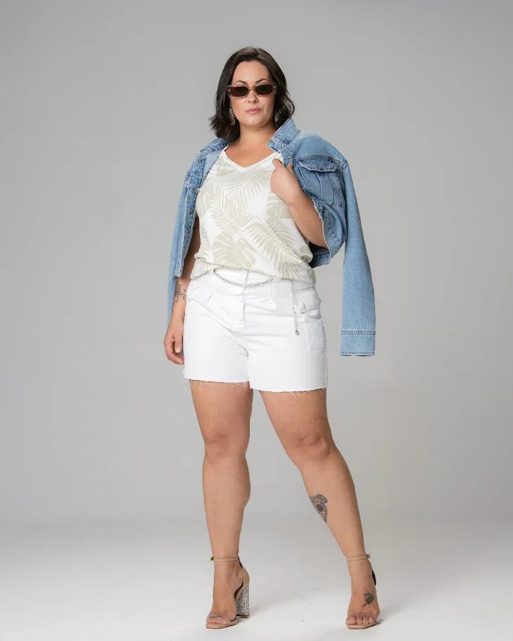T-shirt Estampa Tropical - Divina Garota
