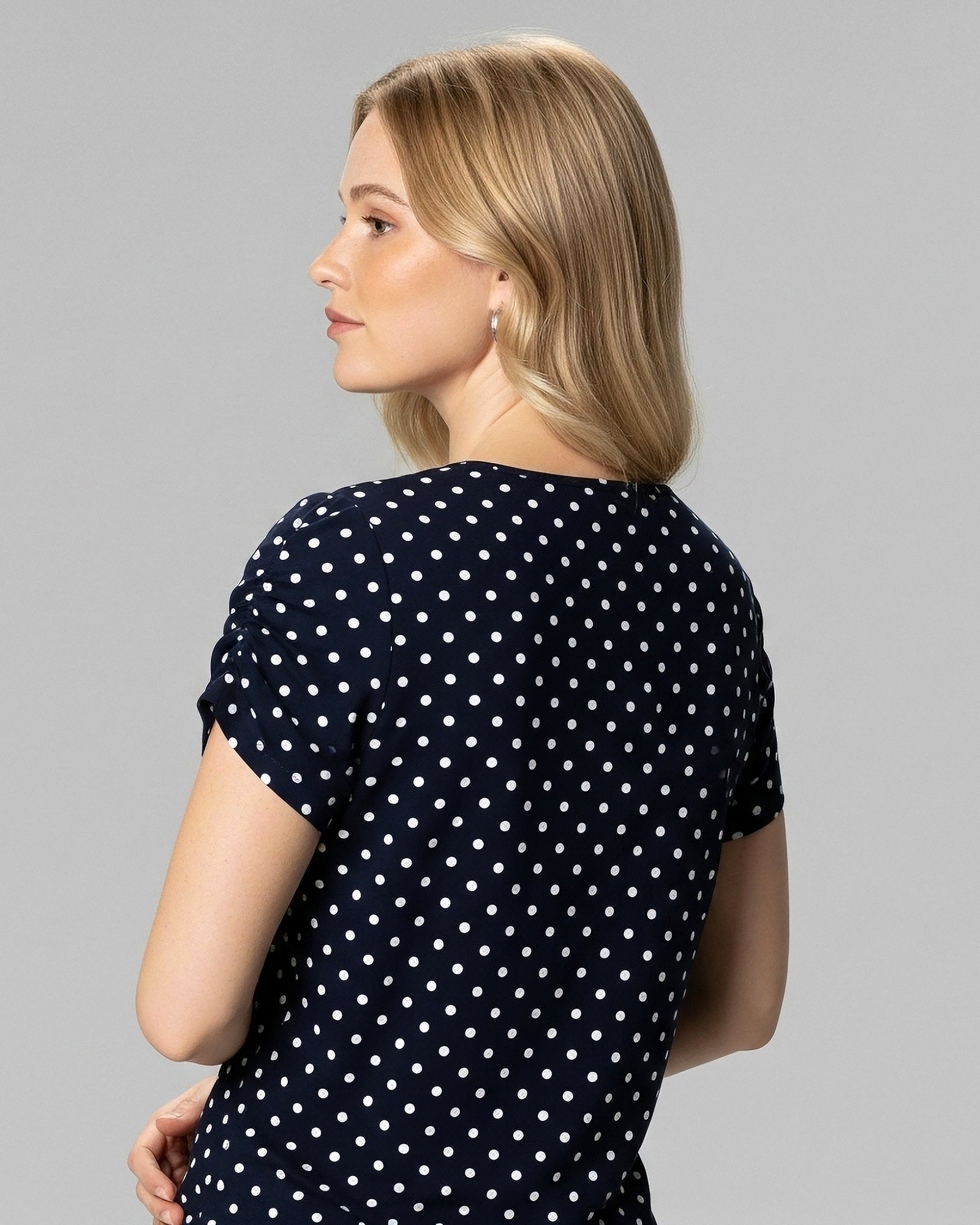 Blusa Bufante Poá Marinho