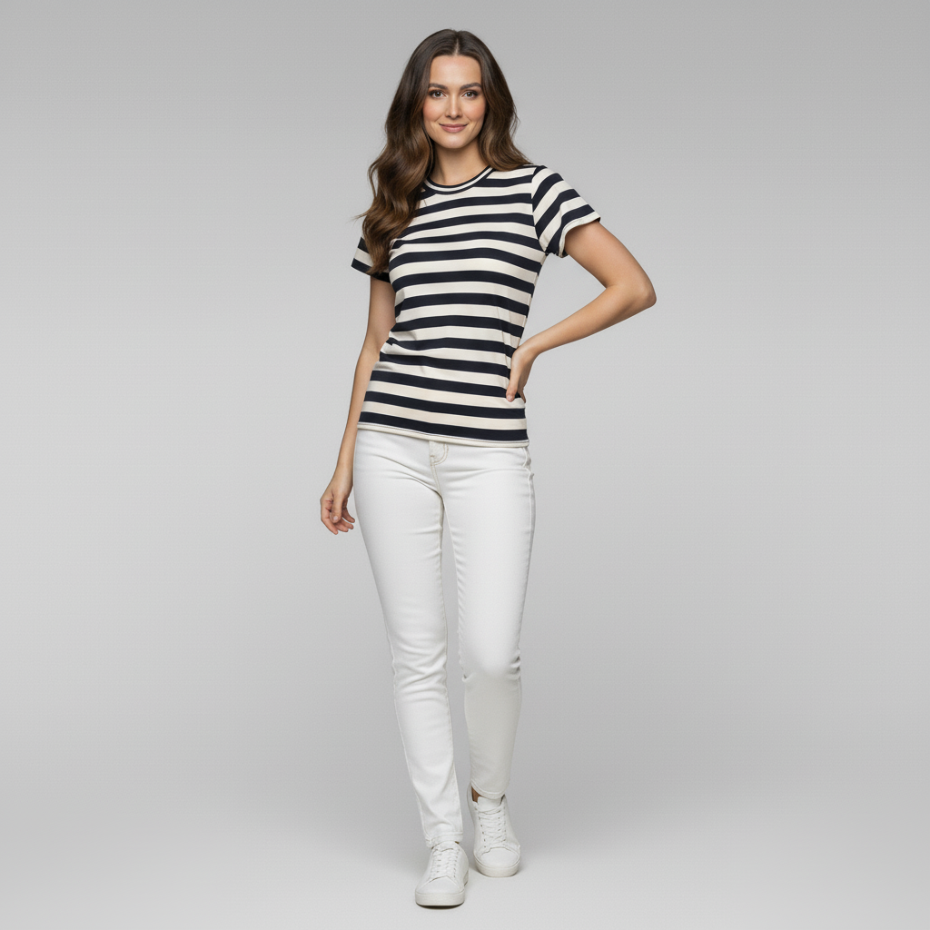 Blusa Sino Listrada Navy