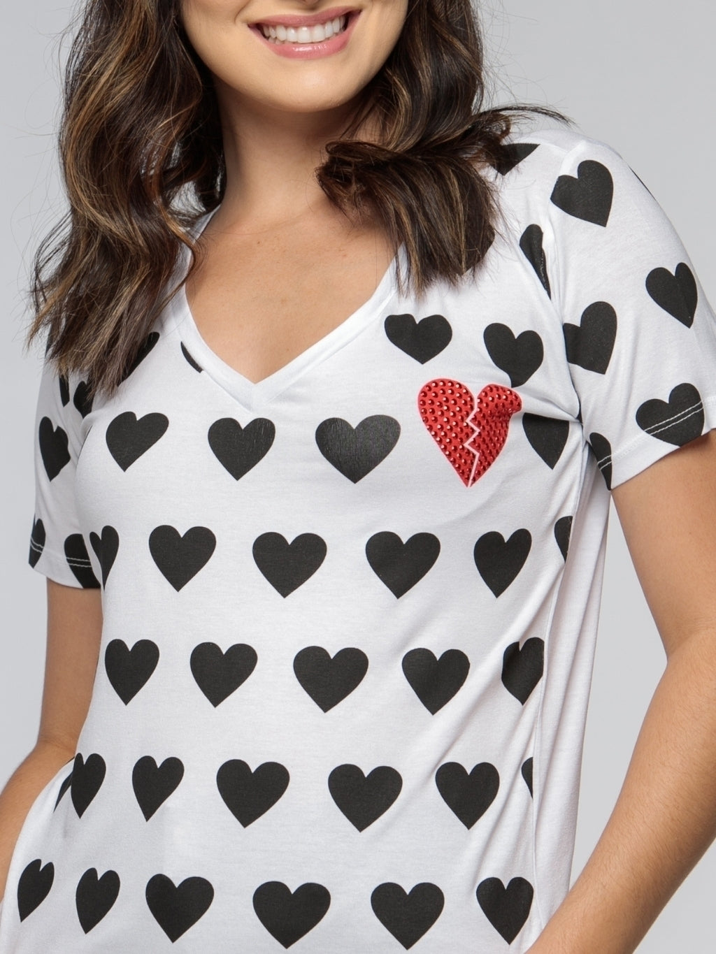 T-shirt Corações - Divina Garota