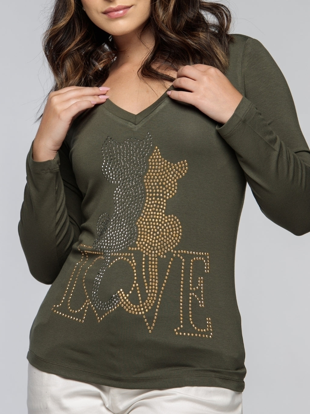 Manga Longa Cat Love