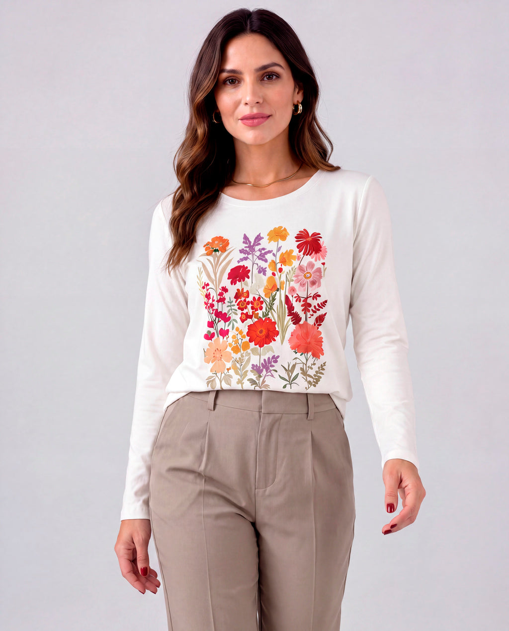 Blusa Manga Longa Jardim