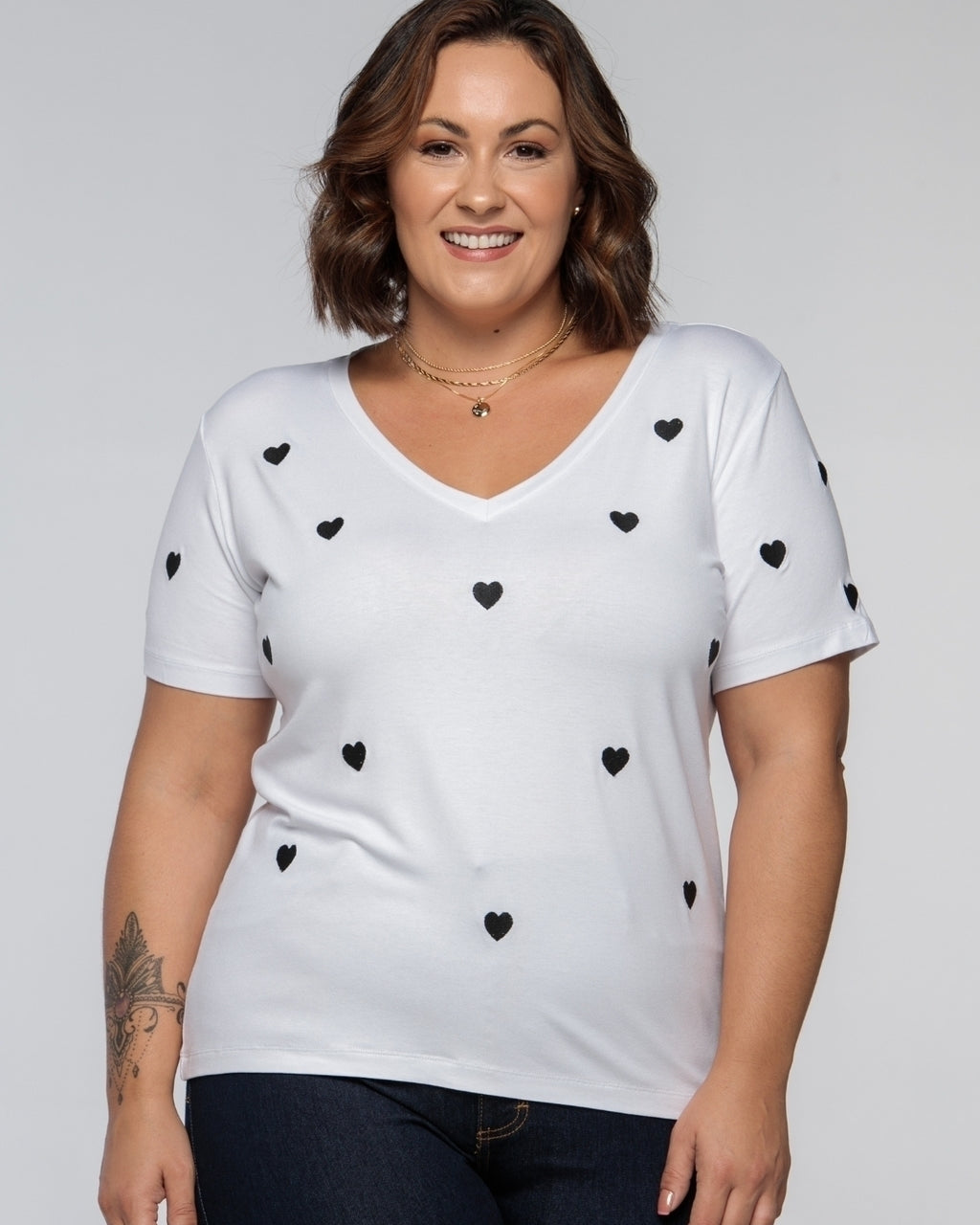 T-Shirt Bordada Heart