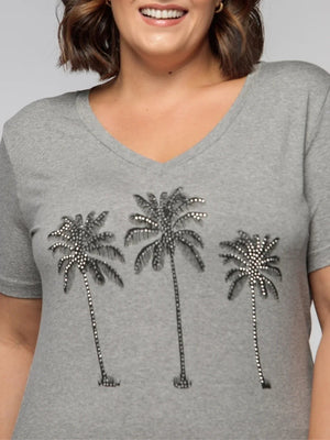 T-shirt Estampada Coqueiros - Divina Garota