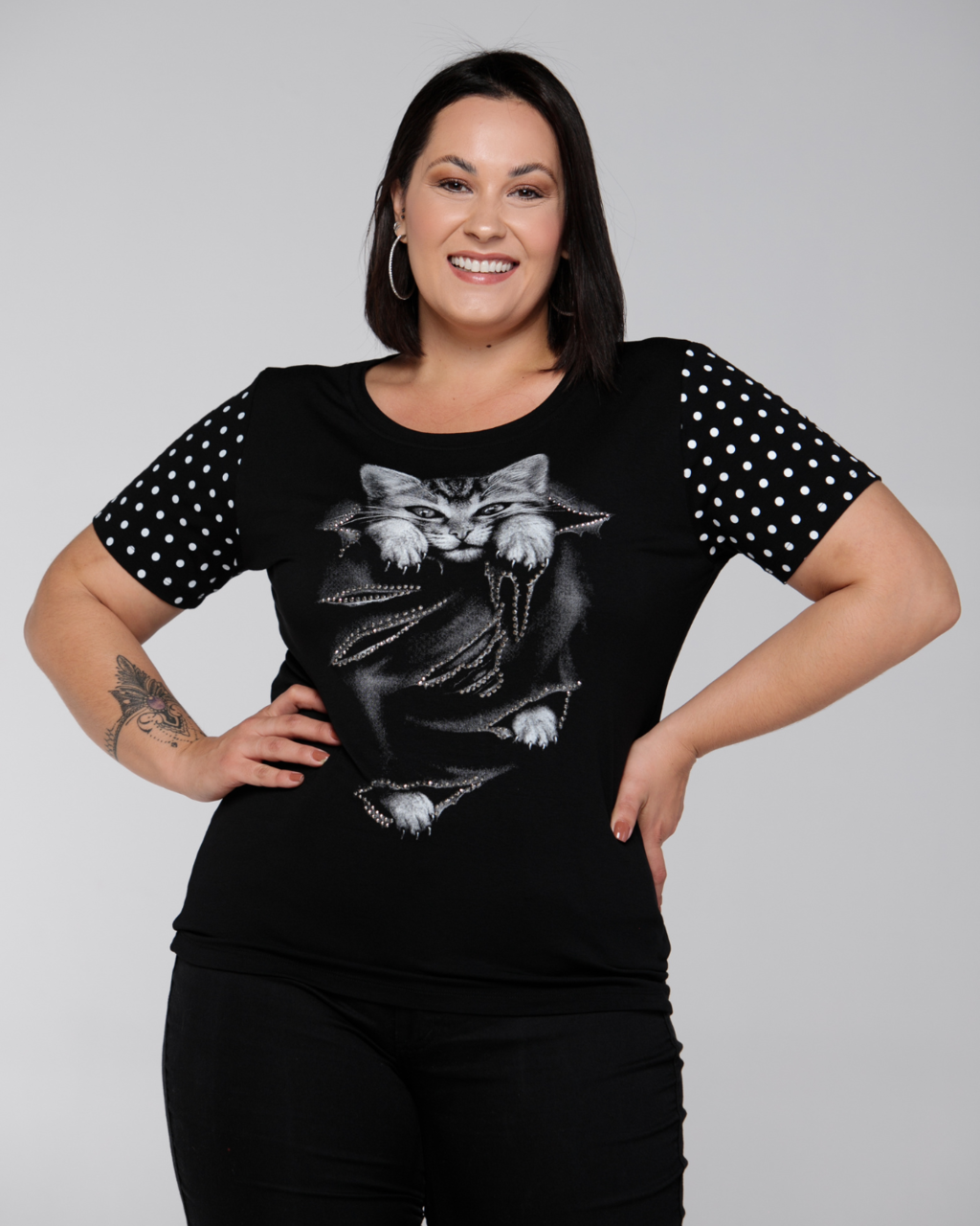 T-shirt Gato Poa