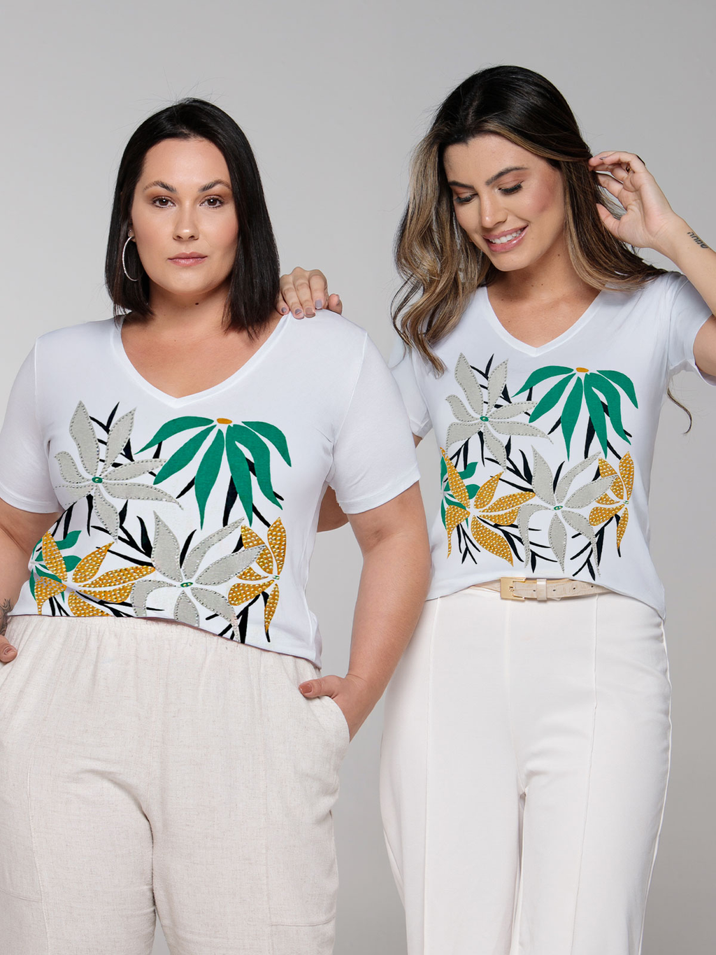 T-Shirt Floral Elegance