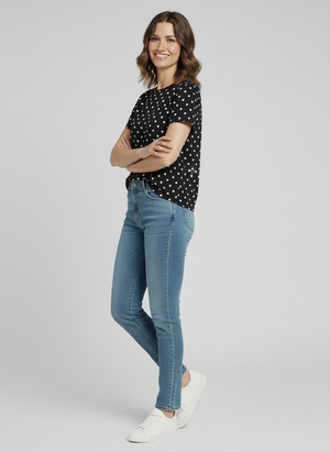 Blusa Poá Preta Divina Garota