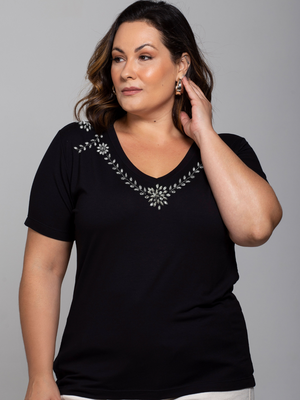 T-shirt Imperial Bordada - Divina Garota