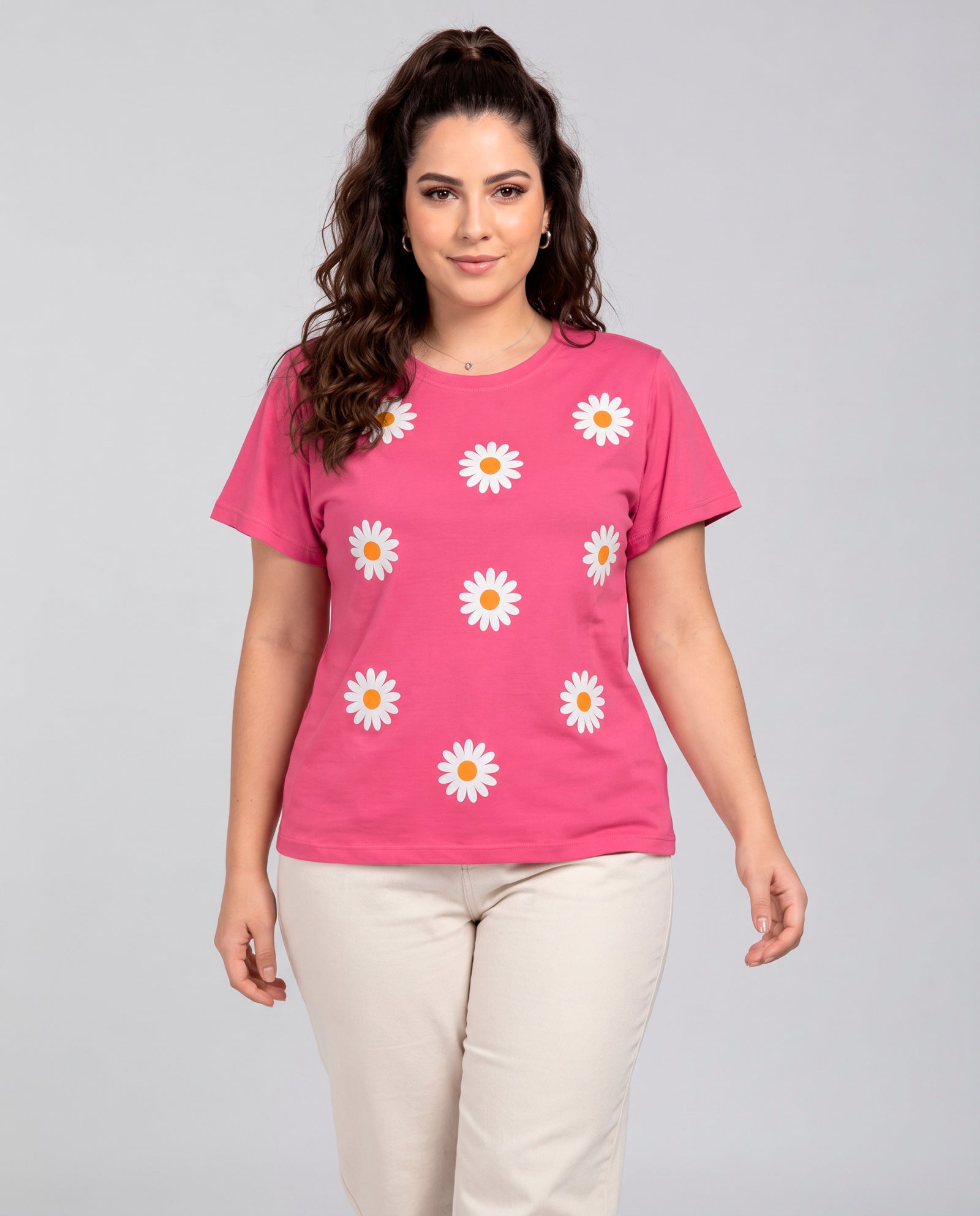 T-Shirt Margaridas Pink