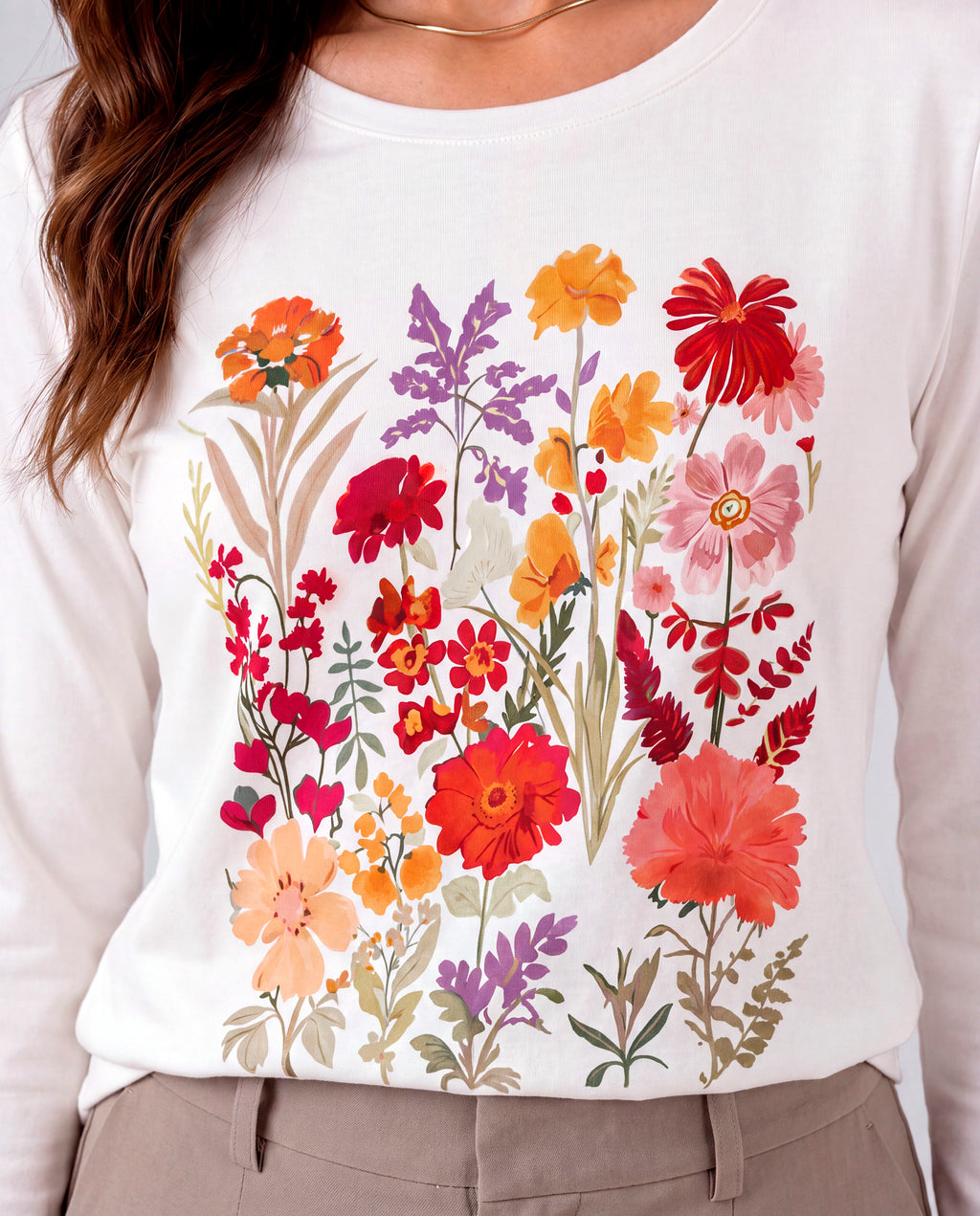 Blusa Manga Longa Jardim