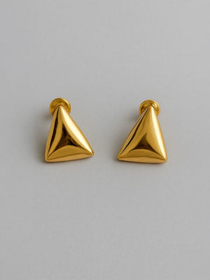 Brinco Triangular Dourado - Divina Garota