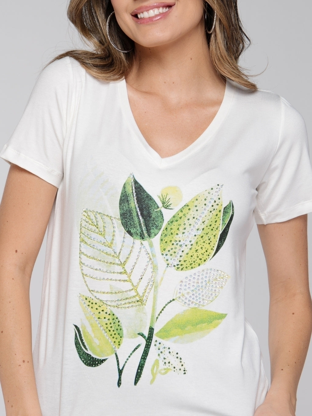 T-shirt Folhas Aquarela