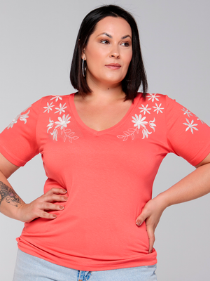 T-shirt Bordada Alice - Divina Garota