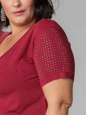 T-shirt Manga Brilhante - Divina Garota