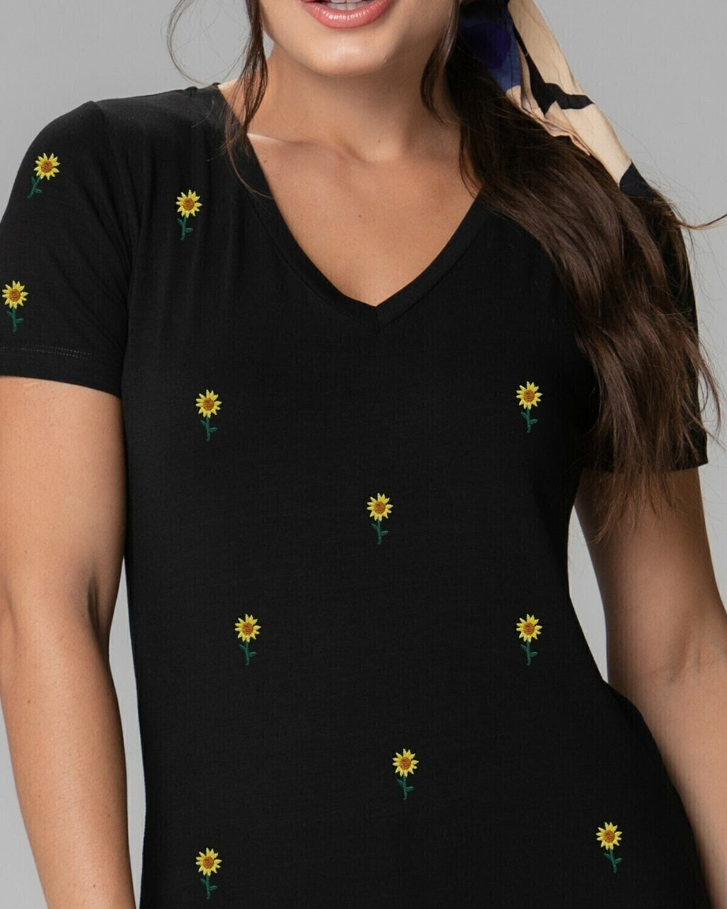 T-shirt Bordada Mini Girassol