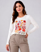 Blusa Manga Longa Jardim