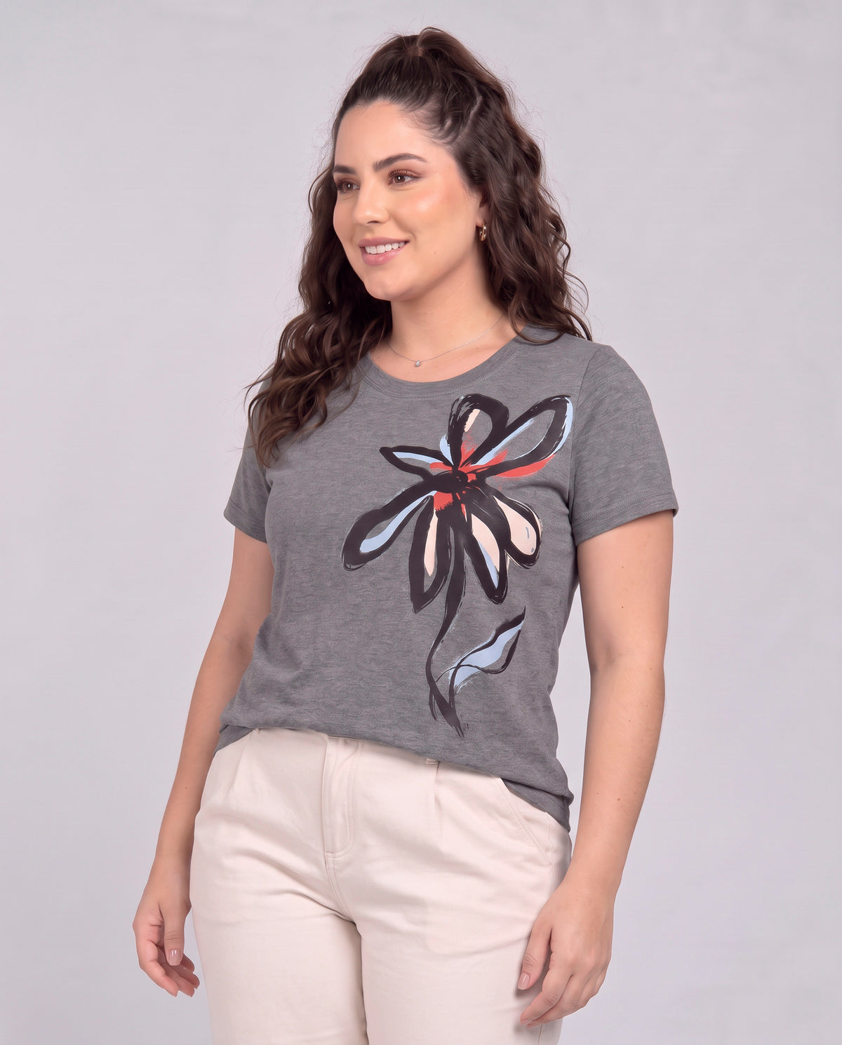 T-Shirt Flora Grafite