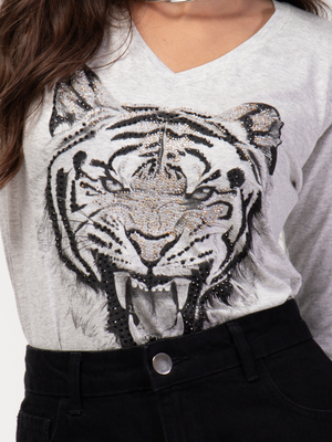 Manga Longa Tigre - Divina Garota