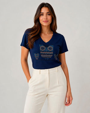 T-shirt Coruja Cristais