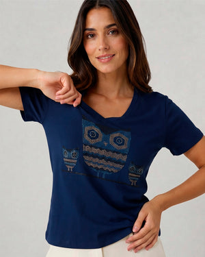 T-shirt Coruja Cristais