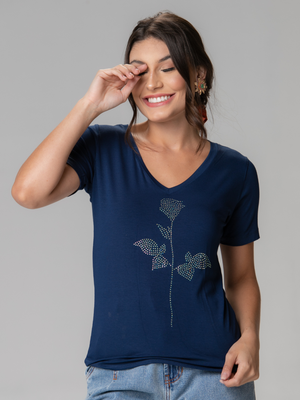 T-Shirt Rosa Strass