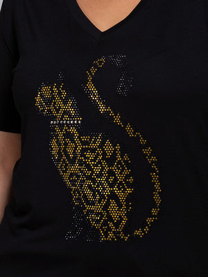 T-shirt Gato Tigrado - Divina Garota