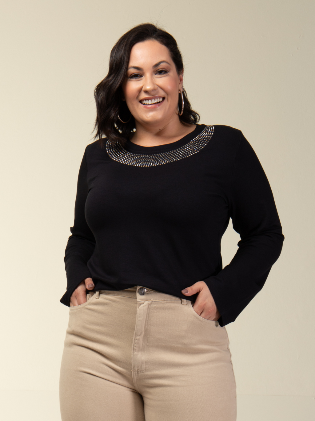 Blusa Moletinho Decote Glamour - Divina Garota