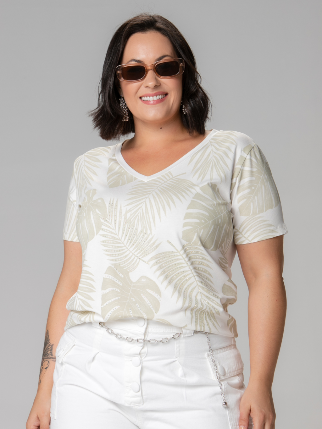 T-shirt Estampa Tropical