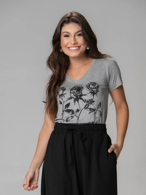 T-shirt 3 Rosas - Divina Garota