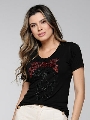 T-shirt Laço Vermelho - Divina Garota