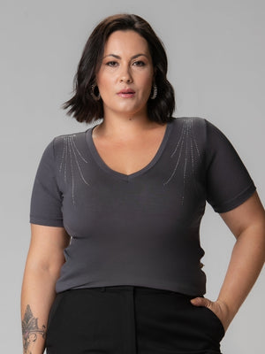 T-shirt Arabesco Strass - Divina Garota