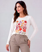 Blusa Manga Longa Jardim