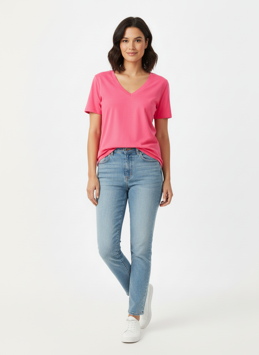 T-shirt Essencial Gola V