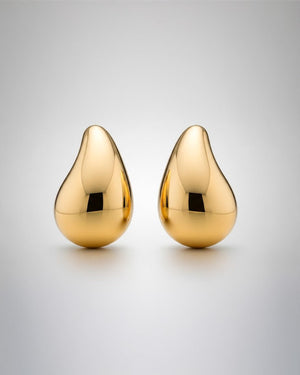 Brinco Gota Lisa Dourado - Divina Garota