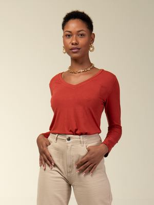 Manga Longa Essencial Gola V - Divina Garota