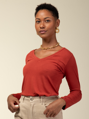 Manga Longa Essencial Gola V - Divina Garota