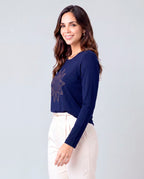 Blusa Manga Girassol Dourado