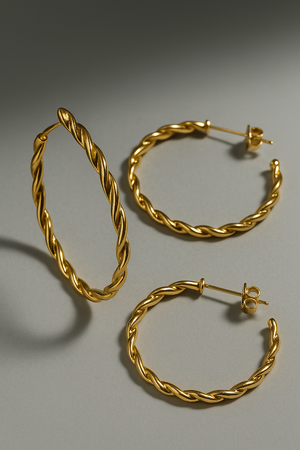 Brinco Argola Clássica Trançada - Divina Garota