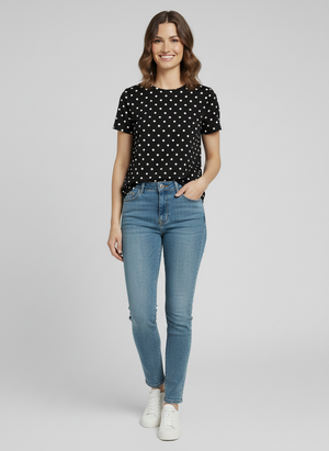 Blusa Poá Preta Divina Garota