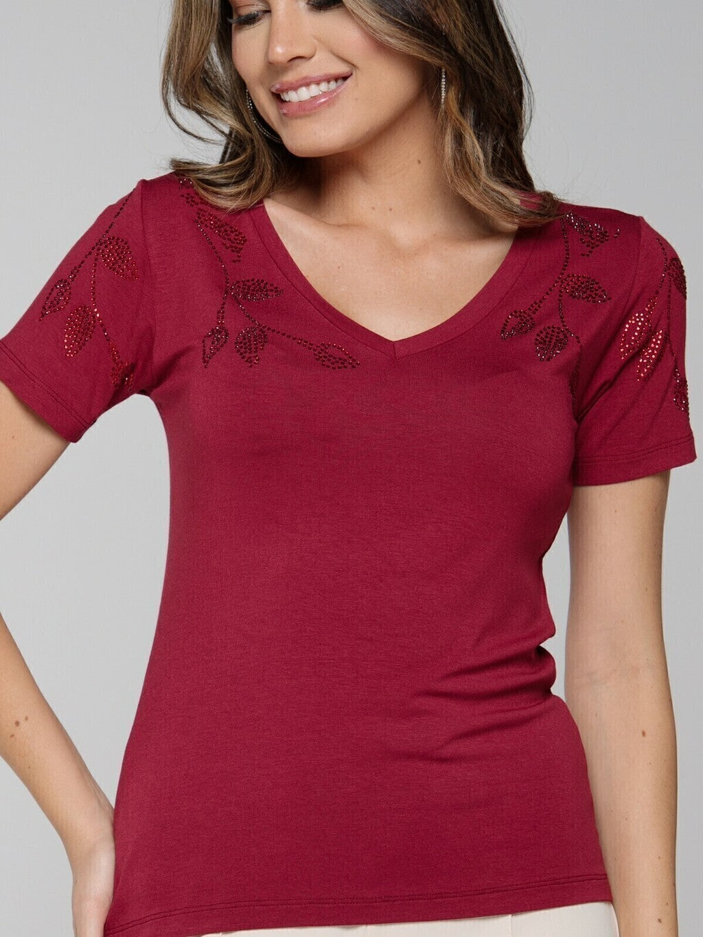 T-shirt Vibrante Strass