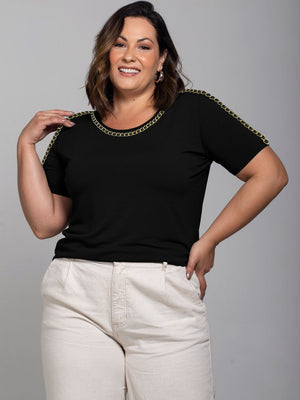 T-shirt Luxo Bordada - Divina Garota