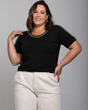 T-shirt Luxo Bordada - Divina Garota